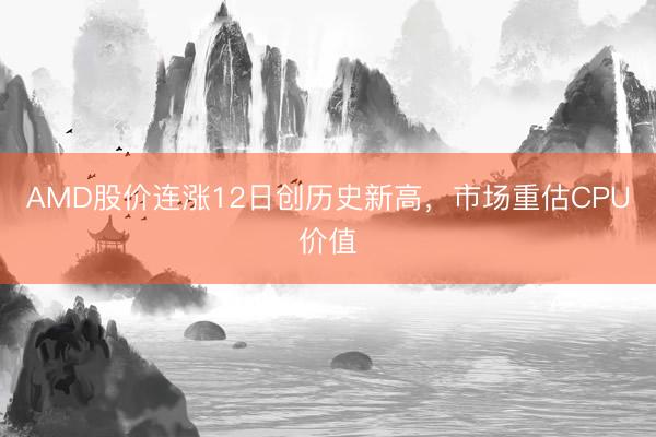 AMD股价连涨12日创历史新高，市场重估CPU价值