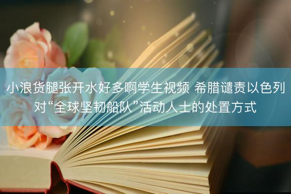 小浪货腿张开水好多啊学生视频 希腊谴责以色列对“全球坚韧船队”活动人士的处置方式
