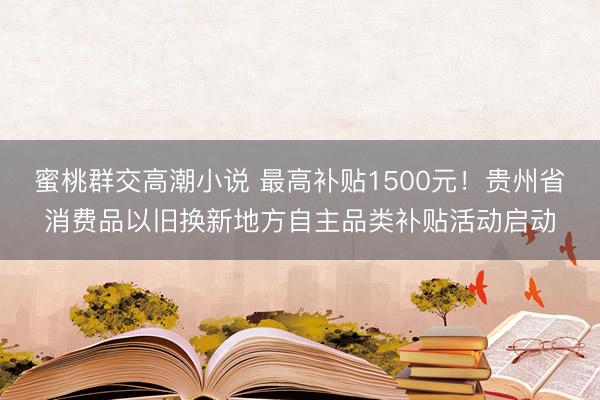 蜜桃群交高潮小说 最高补贴1500元！贵州省消费品以旧换新地方自主品类补贴活动启动