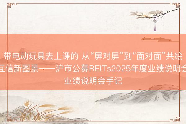 带电动玩具去上课的 从“屏对屏”到“面对面”共绘投融互信新图景——沪市公募REITs2025年度业绩说明会手记