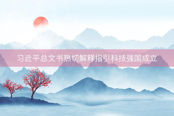 习近平总文书热切解释指引科技强国成立