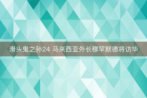 滑头鬼之孙24 马来西亚外长穆罕默德将访华